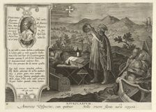 Amerigo Vespucci Discovering the Southern Cross with an Astrolabe, pub. 1600. Creator: Jan van der Straet (Joannes Stradanus) (1523-1605)