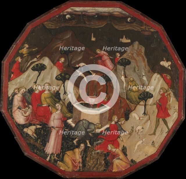 Ameto's Discovery of the Nymphs, ca. 1410. Creator: Master of 1416 (Italian, Florentine, early 15th century).