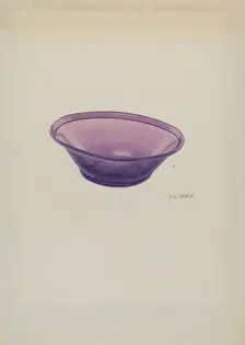 Amethyst Glass Bowl, c. 1940. Creator: V. L. Vance