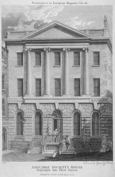 Amicable Society for a Perpetual Assurance Office, Serjeants Inn, Fleet Street, London, 1801. Artist: Samuel Rawle