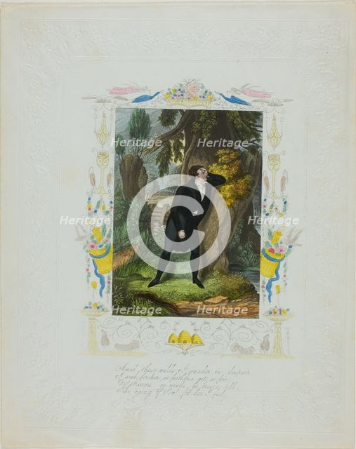 Amid These Wilds, I Wander in Despair (valentine), c. 1850. Creator: Unknown.