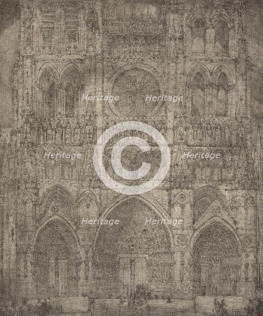 Amiens Cathedral, c.1890-91. Creator: Marius Bauer.
