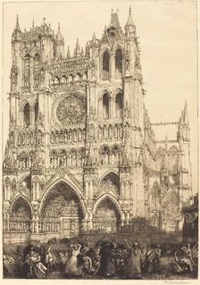 Amiens Cathedral (Cathedrale d'Amiens - Jour d'inventaire), 1907. Creator: Auguste Lepere