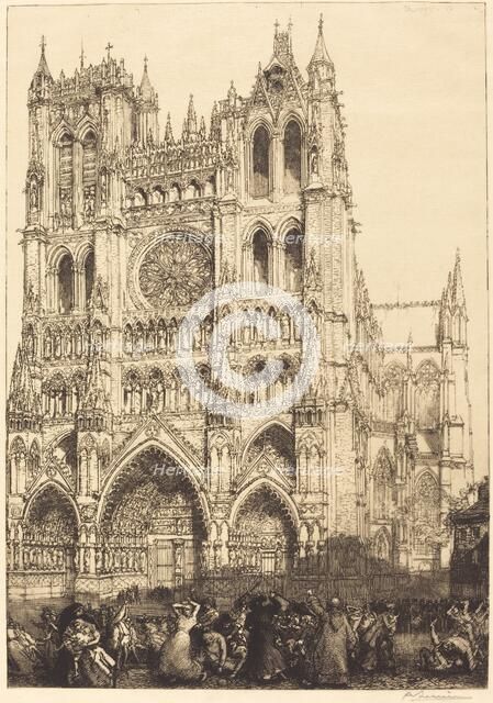 Amiens Cathedral (Cathedrale d'Amiens - Jour d'inventaire), 1907. Creator: Auguste Lepere.