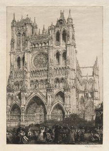 Amiens Cathedral, Inventory Day, 1887. Creator: Auguste Louis Lepère (French, 1849-1918)
