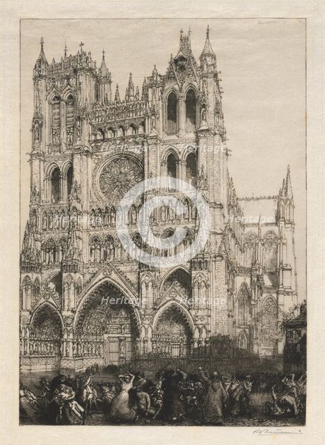 Amiens Cathedral, Inventory Day, 1887. Creator: Auguste Louis Lepère (French, 1849-1918).