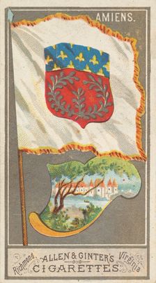 Amiens, from the City Flags series (N6) for Allen & Ginter Cigarettes Brands, 1887. Creator: Allen & Ginter