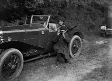 Amilcar CGS3 of HP Powell at the Brighton & Hove Motor Club Trial, 1920s. Artist: Bill Brunell