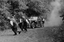 Amilcar of HP Powell, B&HMC Brighton-Beer Trial, Simms Hill, Ilsington, Devon, 1930. Artist: Bill Brunell