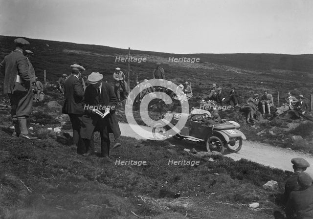 Amilcar open 2-seater of AE Bull competing in the Scottish Light Car Trial, 1922. Artist: Bill Brunell.