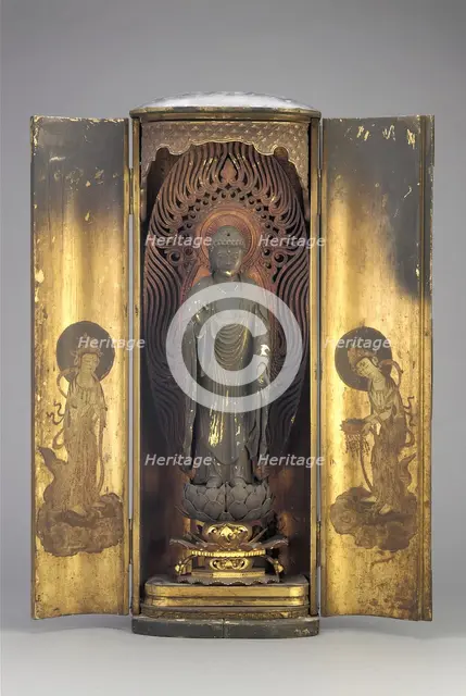 Amitabha (Amida), contained within a closed shrine, Edo period, 1615-1868. Creator: Unknown.