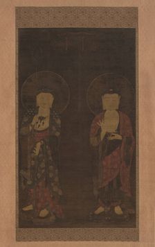 Amitabha and Kshitigarba, first half of the 14th century. Creator: Unknown