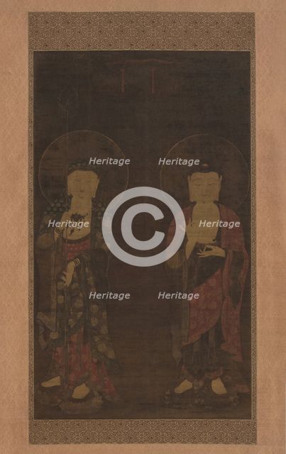 Amitabha and Kshitigarba, first half of the 14th century. Creator: Unknown.