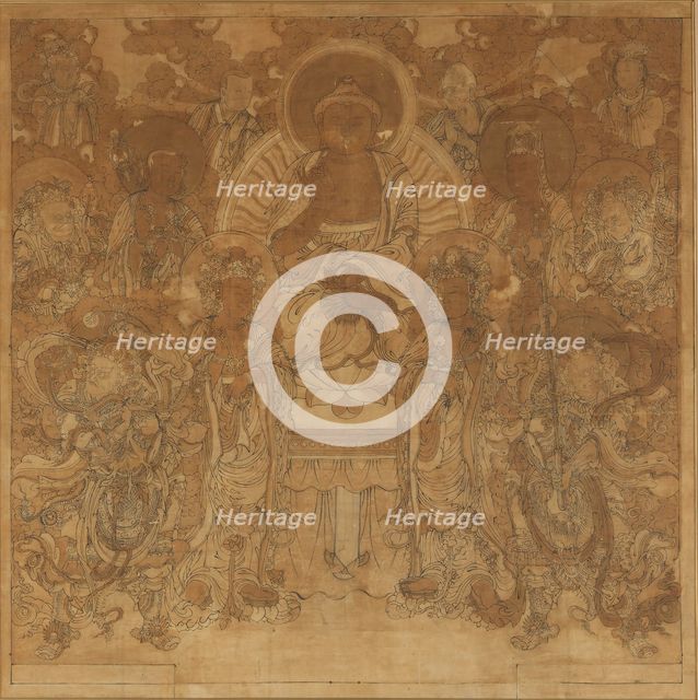Amitabha Buddha’s assembly in the Western Paradise , late 18th-early 19th century. Creator: Unknown.