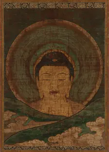 Amitabha rising above the hills, Kamakura period, 14th century. Creator: Unknown