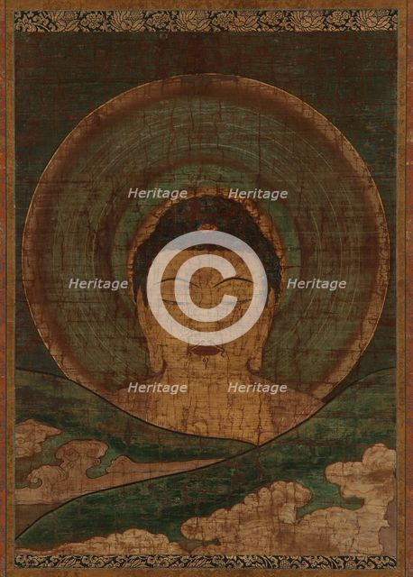 Amitabha rising above the hills, Kamakura period, 14th century. Creator: Unknown.