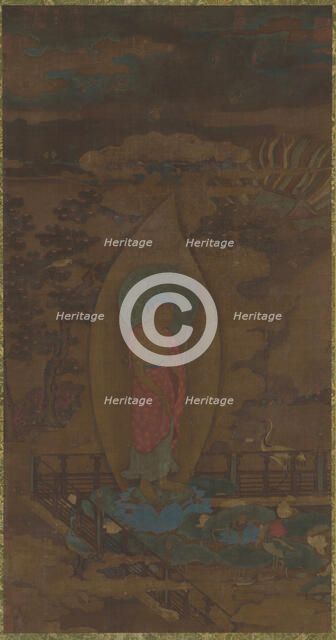 Amitabha Welcoming a Soul to Paradise, Ming dynasty, 16th-17th century. Creator: Unknown.