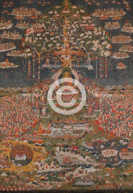 Amitabha, the Buddha of the Western Pure Land (Sukhavati), ca. 1700. Creator: Unknown.