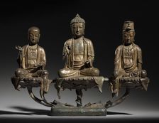 Amitabha Triad, 1400s. Creator: Unknown