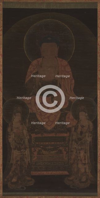 Amitabha triad, ca. 13th century. Creator: Unknown.
