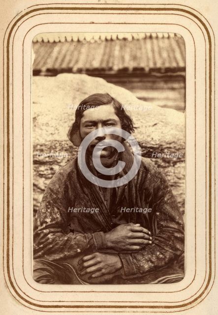 Amma Pirkit Larsson, Sami from Tuorpon, 1868.  Creator: Lotten von Duben.