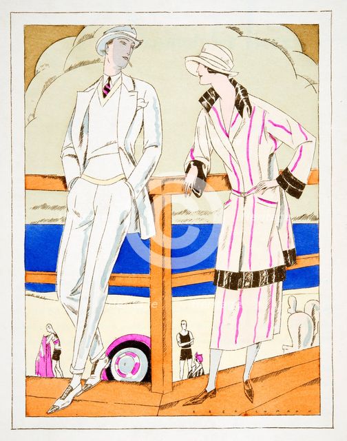 Ammeer, Outfits by Gerard Bresser, from Styl, pub. 1922 (pochoir Print)