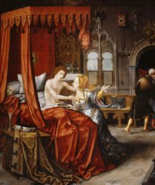 Amnon Attacking Tamar, c1520. Creator: Jan van Dornicke