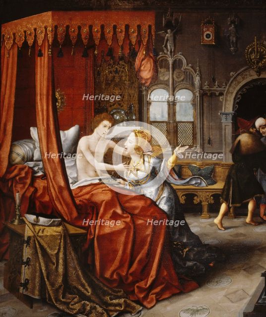 Amnon Attacking Tamar, c1520. Creator: Jan van Dornicke.