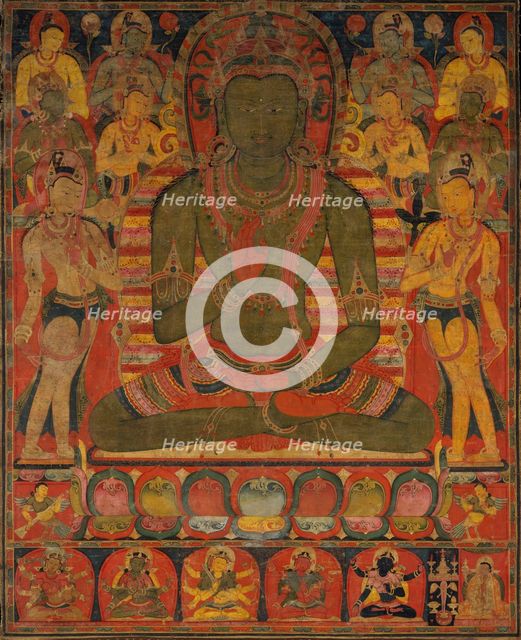 Amoghasiddhi, the Buddha of the Northern Pure Land, ca. 1200-50. Creator: Unknown.