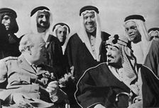 Among other Middle East rulers, King Ibn Saud, of Saudi Arabia 1945