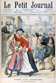 Among the miners, the resumption of work, 1902