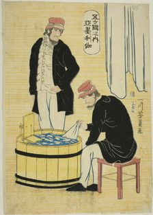 Among the Five Nations: Americans (Gokakoku no uchi, Amerikajin), 1861. Creator: Yoshikazu