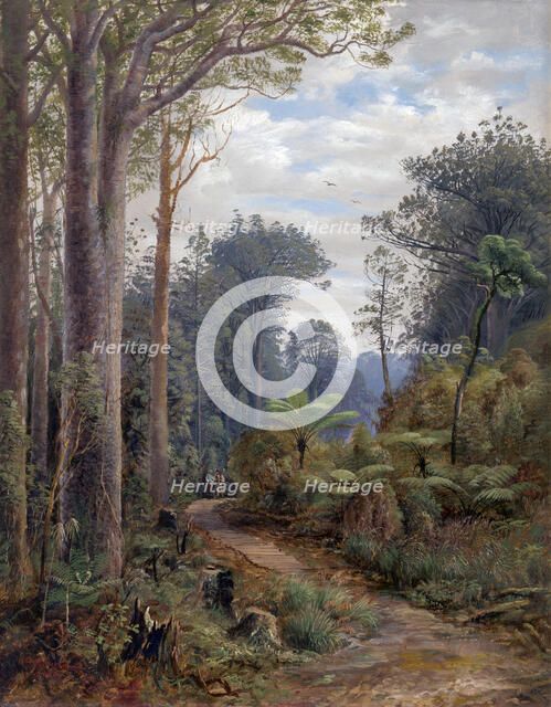 Among the kauris, Waitakeres, 1884. Creator: Charles Blomfield.