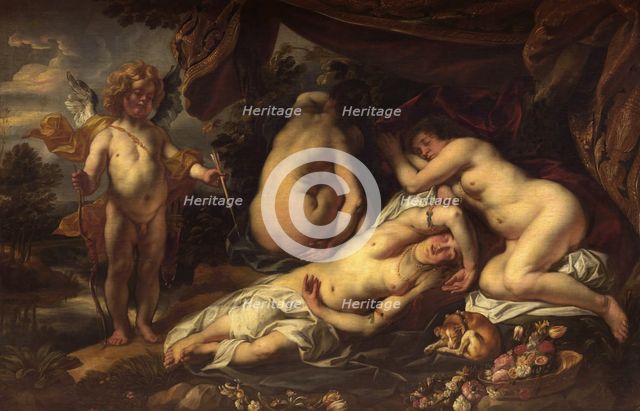 Amor and Psyche. Artist: Jordaens, Jacob (1593-1678)