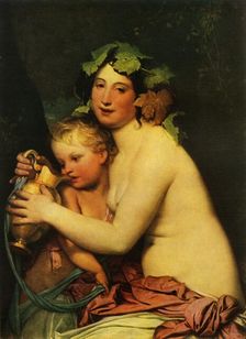 Amor and the Bacchante 1828, (1965). Creator: Fyodor Bruni