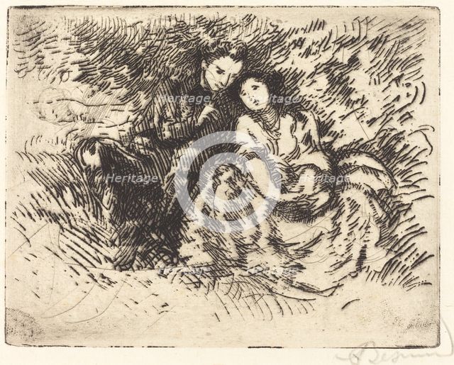 Amorous Conversation (Conversation amoreuse), 1913. Creator: Paul Albert Besnard.