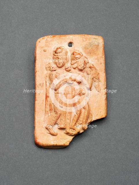 Amorous Couple (Mithuna) with Parrot, 1st century B.C. Creator: Unknown.