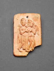 Amorous Couple (Mithuna) with Parrot, 1st century B.C. Creator: Unknown