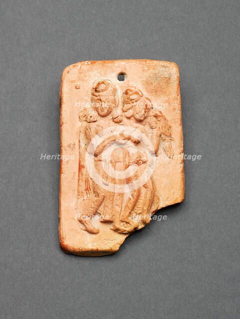 Amorous Couple (Mithuna) with Parrot, 1st century B.C. Creator: Unknown.