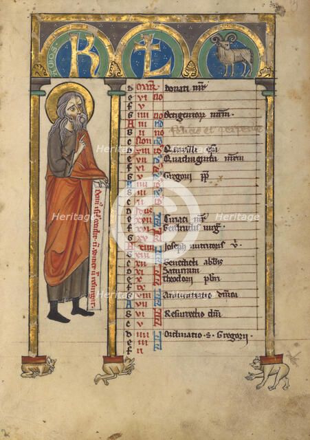 Amos; Psalter, about 1240-1250. Creator: Unknown.