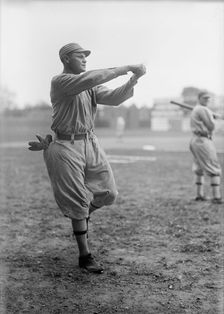 Amos Strunk, Philadelphia Al (Baseball), 1913. Creator: Harris & Ewing
