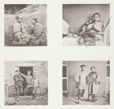 Amoy Women; The Small Foot of a Chinese Lady; Amoy Men; Male and Female Costume, Amoy, c.1868. Creator: John Thomson