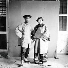 Amoy, Fukien province, China: a married couple, standing, 1870. Creator: John Thomson