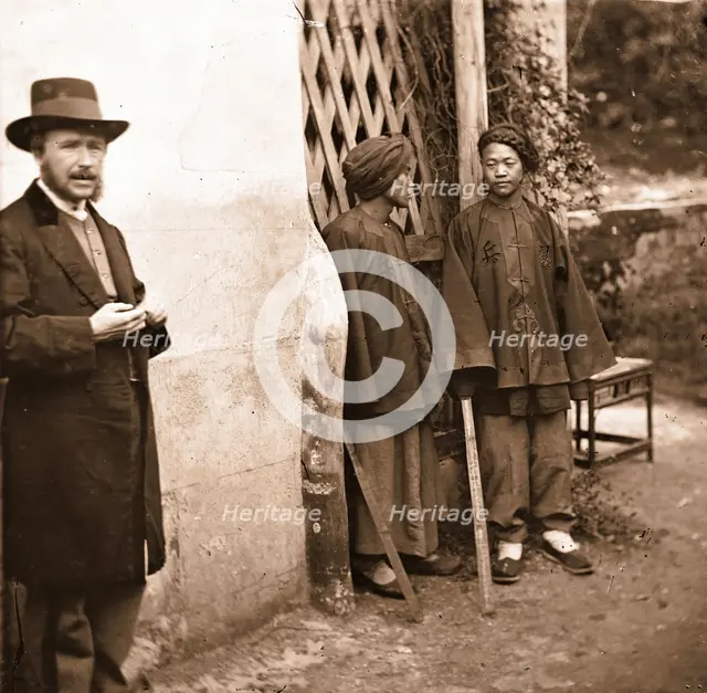 Amoy, Fukien province, China: two Manchu soldiers with John Thomson, 1871. Creator: John Thomson.