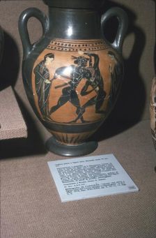 Amphora, Theseus and the Minotaur, 6th century BC