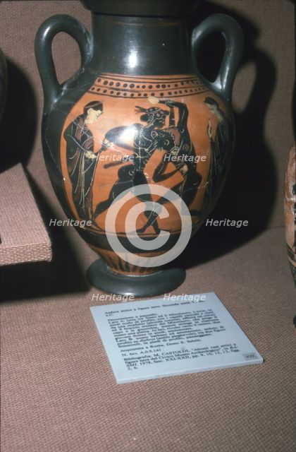 Amphora, Theseus and the Minotaur, 6th century BC.  Artist: Unknown.