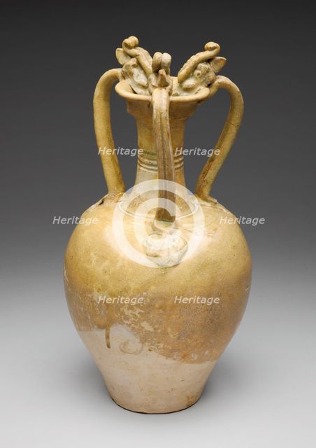 Amphora with Three Dragon-Shaped Handles, Tang dynasty (618-907), 8th century. Creator: Unknown.