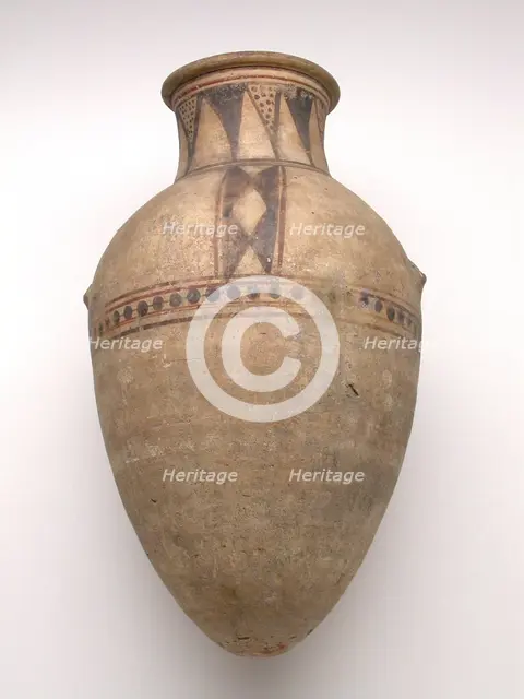 Amphora, Egypt, New Kingdom, Dynasty 18 (about 1550-1295 BCE). Creator: Unknown.