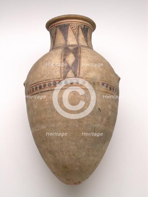 Amphora, Egypt, New Kingdom, Dynasty 18 (about 1550-1295 BCE). Creator: Unknown.