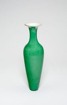 Amphora-Shaped Vase (Liuyeping), Qing dynasty (1644-1911), Kangxi reign mark (1662-1722). Creator: Unknown
